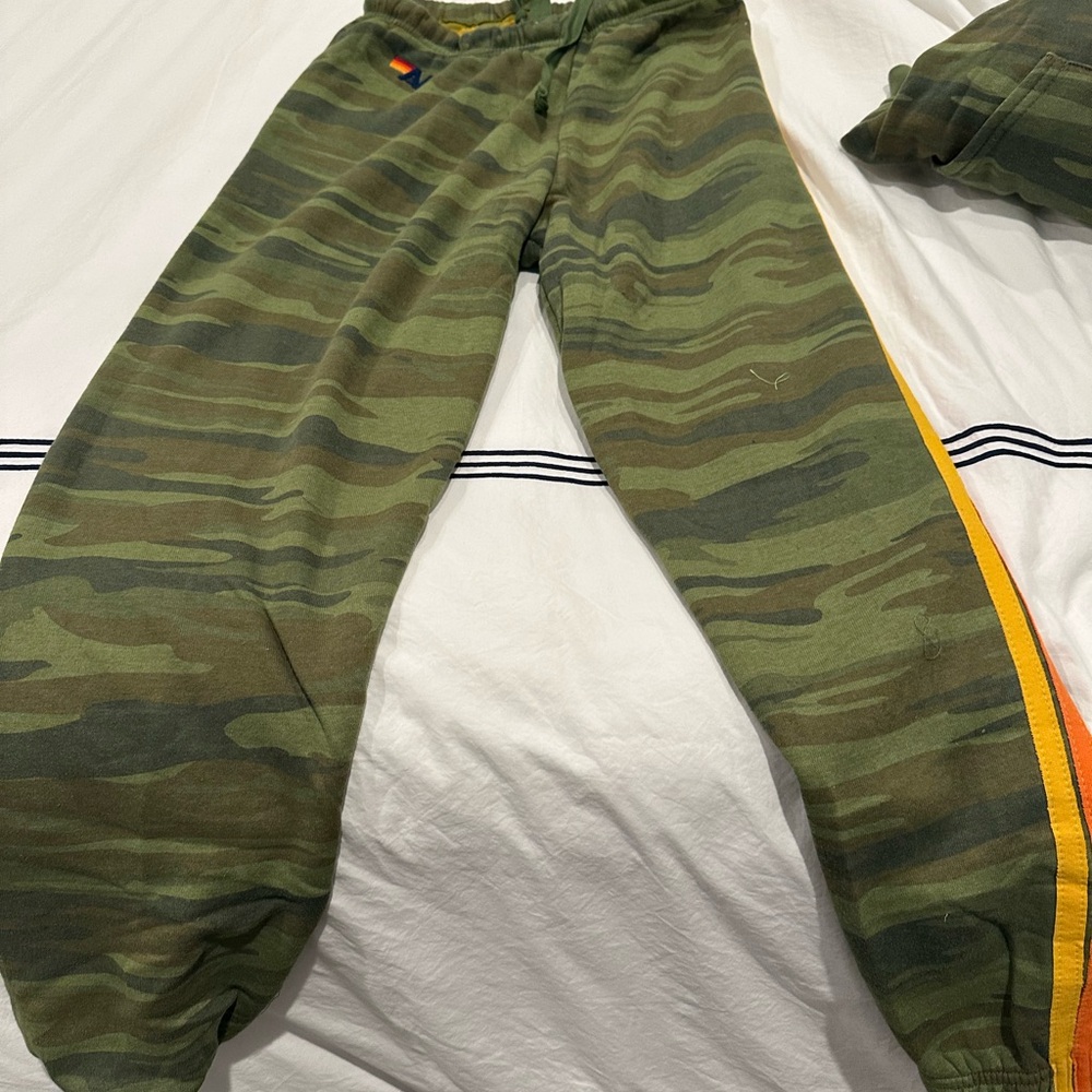 Aviator Nation Camo stripe sweatpants joggers size Small